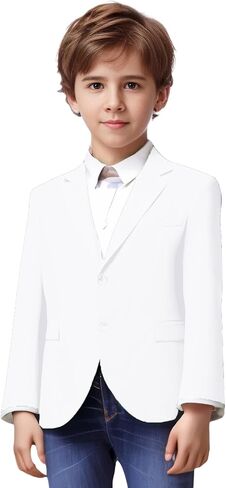Toddler Kids Boys Blazer Slim Suit Coat Formal Classic Suits Casual Dresswear Royal Blue Sport Coat Business Jacket for Boy in Kuwait