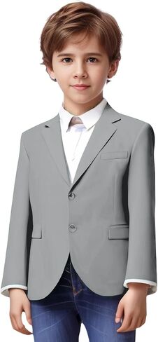 Toddler Kids Boys Blazer Slim Suit Coat Formal Classic Suits Casual Dresswear Royal Blue Sport Coat Business Jacket for Boy in Kuwait