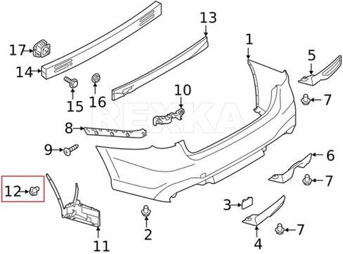 Rexka 25pcs 7mm Hole Bumper Cover Retainer Clip Rocker Panel Molding Clip 909140062 for Subaru Forester Impreza Legacy Outback Ascent BRZ Crosstrek WRX in Saudi Arabia