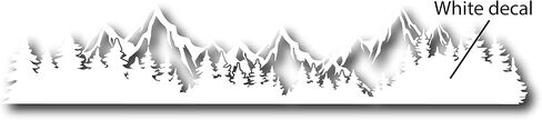 Decal Car Truck Mountain and Trees Window Emblem Graphic and great for Gifts 8.11" x 1.53" (Gloss White) in Saudi Arabia