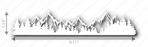 Decal Car Truck Mountain and Trees Window Emblem Graphic and great for Gifts 8.11" x 1.53" (Gloss White) in Saudi Arabia