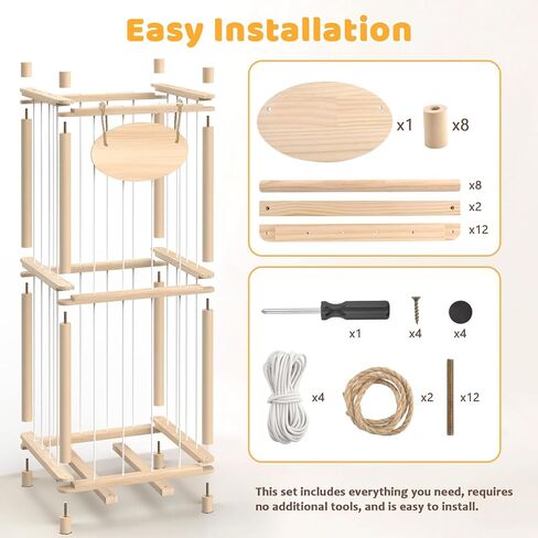 Stuffed Animal Storage Organizer - Thick Wooden Toy Zoo for Playroom & Bedroom, Large Plushies Holder with Cute Jail Cage Design, Plush Toy Display Tower Shelf in Kuwait