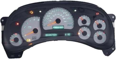 Instrument Cluster Compatible with 2003-2005 Gas GM Full Size Trucks/SUVs Chevy Silverado Tahoe Avalanche Suburban & GMC Yukon Sierra Yukon XL. SS Style Overlay Design. in Saudi Arabia