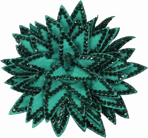 PATIKIL Flower Brooch Pin for Women, Rhinestone Rose Flower Brooch Dainty Fabric Floral Boutonnieres Corsage Lapel Pins for Women Wedding Party Dance Gift Clothes Accessories in Saudi Arabia