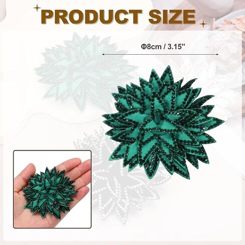 PATIKIL Flower Brooch Pin for Women, Rhinestone Rose Flower Brooch Dainty Fabric Floral Boutonnieres Corsage Lapel Pins for Women Wedding Party Dance Gift Clothes Accessories in Saudi Arabia