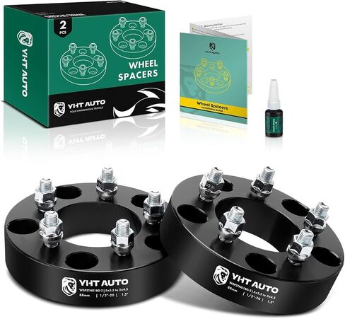 YHTAUTO 5x5.5 to 5x4.5 Wheel Adapters 1.5 inch Fits Ram 1500 1994-2001 & Ford F-150 Bronco 1992-1996, E-150 Econoline 1992-2006, 5 Lug Forged Tire Adapters 1/2"-20 & 12.9 Studs, 88mm Center Bore, 4PCS in Saudi Arabia