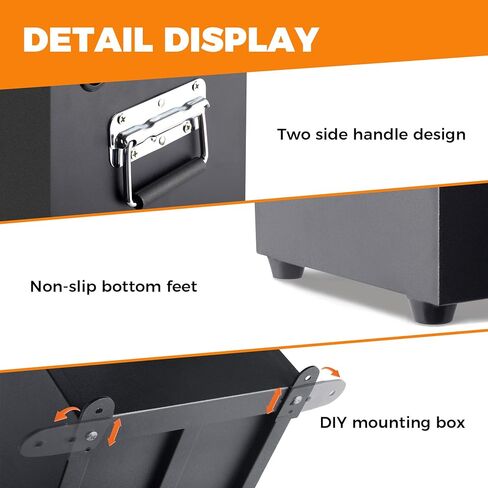 Stainless Steel Rust-Resistant Waterproof 12V Car/RV/Marine Battery Box - Black Battery Relocation Kit for Trailer, Boat, Trolling Motor (27 Series) in Saudi Arabia