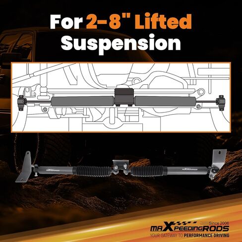 مثبت التوجيه المزدوج من maxpeedingrods لسيارة دودج رام 2500 3500 2003-2013 4WD، لـ 2 بوصة أو أكثر من الرفع، إصدار G1 in Saudi Arabia