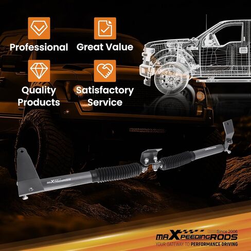 مثبت التوجيه المزدوج من maxpeedingrods لسيارة دودج رام 2500 3500 2003-2013 4WD، لـ 2 بوصة أو أكثر من الرفع، إصدار G1 in Saudi Arabia