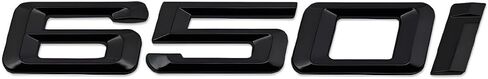 1pc 650i Trunk Lid Car Rear Badge 3D Emblem Nameplate Decal Number Letter (Gloss Black) in Saudi Arabia