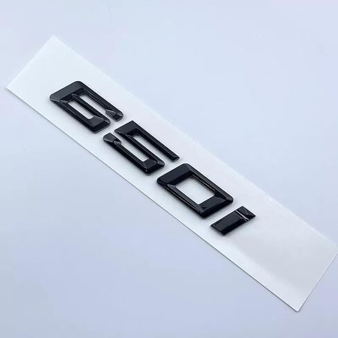1pc 650i Trunk Lid Car Rear Badge 3D Emblem Nameplate Decal Number Letter (Gloss Black) in Saudi Arabia
