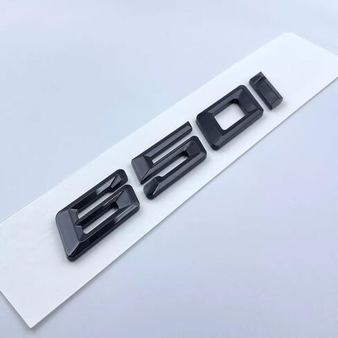1pc 650i Trunk Lid Car Rear Badge 3D Emblem Nameplate Decal Number Letter (Gloss Black) in Saudi Arabia