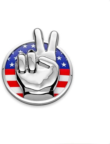 The Peace Out Stars and Stripes Car Badge Emblem in Saudi Arabia