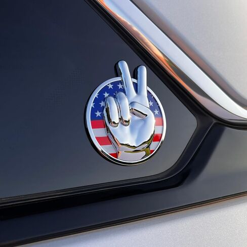 The Peace Out Stars and Stripes Car Badge Emblem in Saudi Arabia