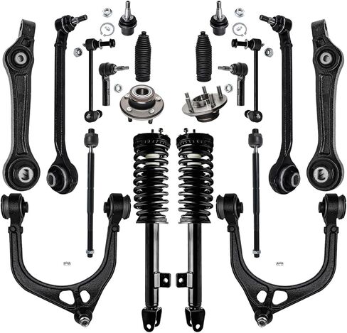 Detroit Axle - RWD 20pc Front End Suspension Kit for 2005-2010 Chrysler 300 Dodge Charger Magnum, Control Arms Struts Ball Joints Tie Rods Boots Wheel Bearing Hubs Sway Bars Replacement Struts Shocks in Saudi Arabia