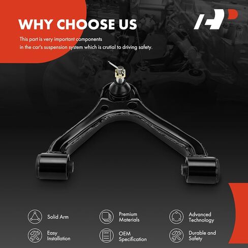 A-Premium Front Right Upper Control Arm, with Ball Joint & Bushing, Compatible with Toyota Tacoma 2005-2015, RWD in Saudi Arabia