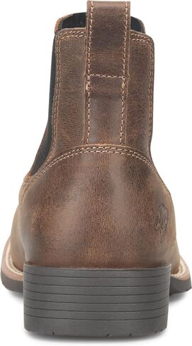 PHANTOM RIDER Dorton Mens Chelsea Boots Western Leather Square Toe Slip On Cowboy Dress Casual Work Ranch Wide Fit in Kuwait