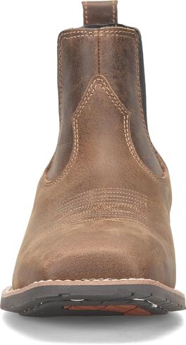 PHANTOM RIDER Dorton Mens Chelsea Boots Western Leather Square Toe Slip On Cowboy Dress Casual Work Ranch Wide Fit in Kuwait