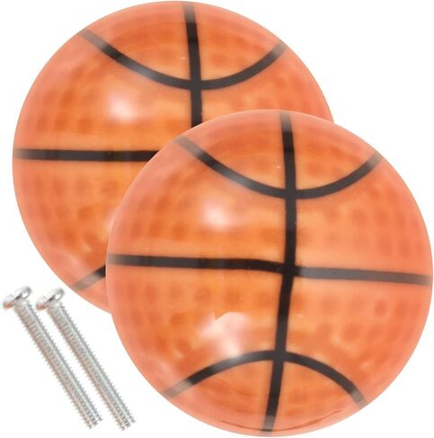 DOITOOL 2pcs Ceramic Cabinet Pulls Sports-Themed Durable Drawer Handles for Daily Use Easy to Install Knobs for Cabinets Dressers and Closets in Saudi Arabia