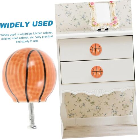 DOITOOL 2pcs Ceramic Cabinet Pulls Sports-Themed Durable Drawer Handles for Daily Use Easy to Install Knobs for Cabinets Dressers and Closets in Saudi Arabia