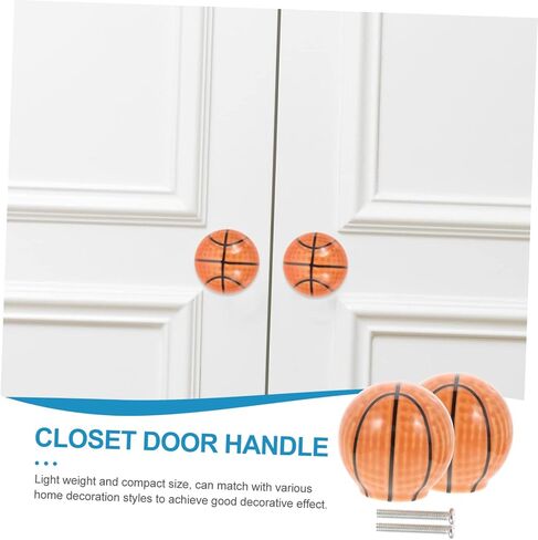 DOITOOL 2pcs Ceramic Cabinet Pulls Sports-Themed Durable Drawer Handles for Daily Use Easy to Install Knobs for Cabinets Dressers and Closets in Saudi Arabia