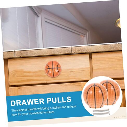 DOITOOL 2pcs Ceramic Cabinet Pulls Sports-Themed Durable Drawer Handles for Daily Use Easy to Install Knobs for Cabinets Dressers and Closets in Saudi Arabia