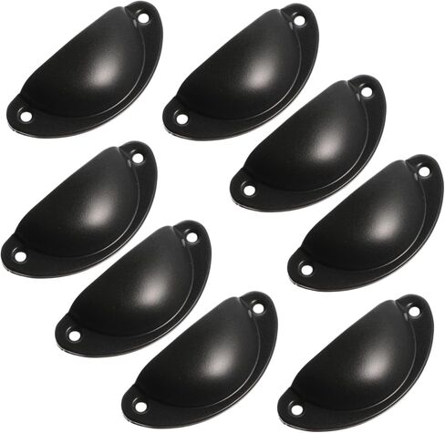 DOITOOL 12pcs Vintage Iron Drawer Pull Handles Classic Retro Cabinet Knobs for Furniture Easy to Install Durable Design Black Finish in Saudi Arabia