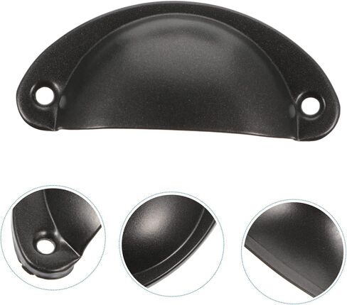 DOITOOL 12pcs Vintage Iron Drawer Pull Handles Classic Retro Cabinet Knobs for Furniture Easy to Install Durable Design Black Finish in Saudi Arabia