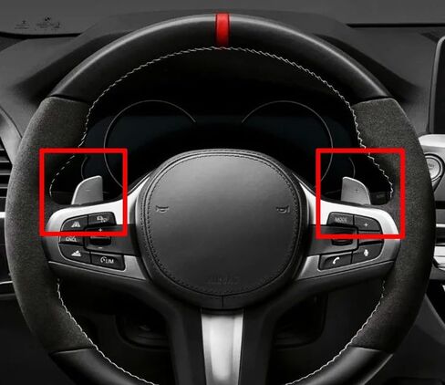 iJDMTOY Twill-Weave Carbon Fiber Pattern Style Large Paddle Extensions Compatible with BMW 3 4 5 7 Series X3 X4 X5 X6 (Gxx Chassis), Toyota 2020-up A90 Supra GR in Saudi Arabia