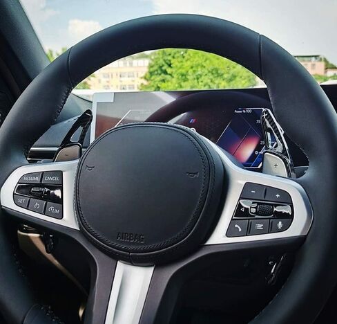 iJDMTOY Twill-Weave Carbon Fiber Pattern Style Large Paddle Extensions Compatible with BMW 3 4 5 7 Series X3 X4 X5 X6 (Gxx Chassis), Toyota 2020-up A90 Supra GR in Saudi Arabia
