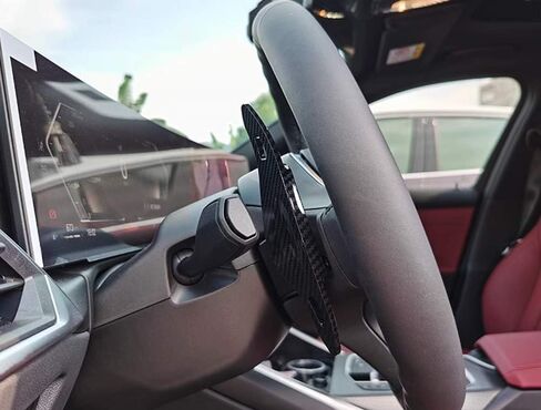 iJDMTOY Twill-Weave Carbon Fiber Pattern Style Large Paddle Extensions Compatible with BMW 3 4 5 7 Series X3 X4 X5 X6 (Gxx Chassis), Toyota 2020-up A90 Supra GR in Saudi Arabia