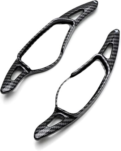 iJDMTOY Twill-Weave Carbon Fiber Pattern Style Large Paddle Extensions Compatible with BMW 3 4 5 7 Series X3 X4 X5 X6 (Gxx Chassis), Toyota 2020-up A90 Supra GR in Saudi Arabia