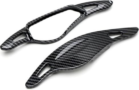 iJDMTOY Twill-Weave Carbon Fiber Pattern Style Large Paddle Extensions Compatible with BMW 3 4 5 7 Series X3 X4 X5 X6 (Gxx Chassis), Toyota 2020-up A90 Supra GR in Saudi Arabia