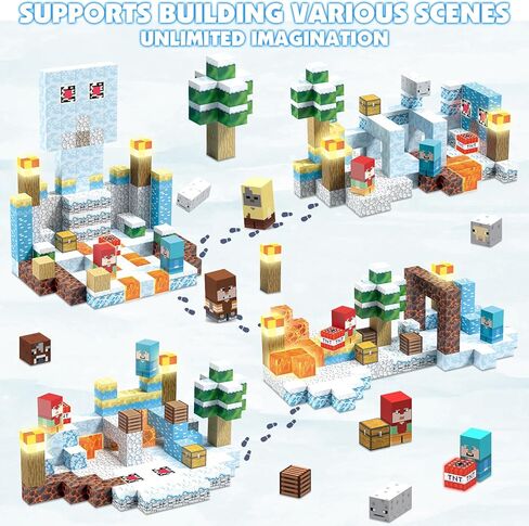 213 PCS Magnetic Blocks Building Blocks Set Sword Kids Building Toys for Toddler Boys Girls 3+, STEM Sensory Magnetic Cubes Christmas Birthday Present Construction Building Toys in Kuwait