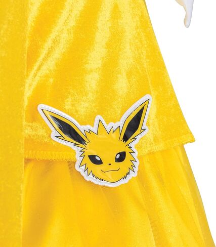 Pokemon Jolteon Costume Dress for Girls, Official Pokemon Outfit with Hooded Dress in Saudi Arabia