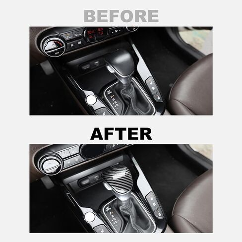 ABS Shift Gear Cover for Kia Soul 2020-2025 Accessories, Anti-Scratch Design & Perfect Fit Trim Enhancement (Carbon Fiber Pattern) in Saudi Arabia