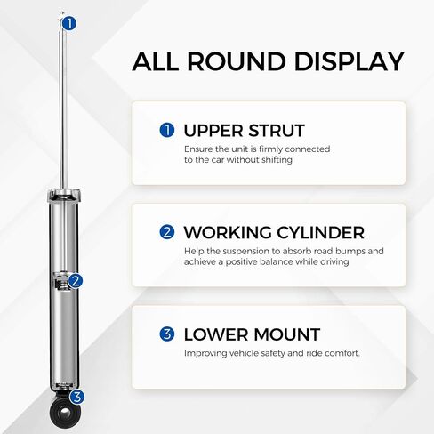 PAROD 2PCS 5611 Rear Struts Shock Absorber fit for 2006-2013 Audi A3, A3 Quattro, 09-2017 VW CC, 06-2014 GTI, 10-2014 Golf, 05-2014 Jetta, 06-2010 Passat, 09-2010 CC, 2008 R32, 06-2009 Rabbit in Saudi Arabia