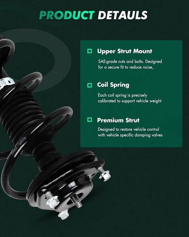 SCITOO - Front and Rear Complete Strut & Coil Spring Assembly Fits 2007-2012 for Dodge Caliber,2007-2010 for Jeep Compass,2007-2010 for Jeep Patriot with 172368 172367 172401 - Set of 4 in Saudi Arabia