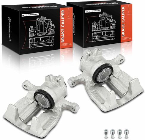 A-Premium Disc Brake Calipers Assembly Without Bracket Compatible with Audi A6 A6 Quattro 2012-2018, A7 Quattro 2012-2014/2016-2018, S6 2013-2018, S7 2013-2014/2016-2018 - Rear Side, 2-PC Set in Saudi Arabia