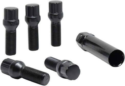 20 Pc 12x1.5 Black Spline Tuner Lug Bolts 40MM Shank for Aftermarket Wheels to Fit Many BMW Mercedes Audi VW Models with 12mm Studs in Saudi Arabia