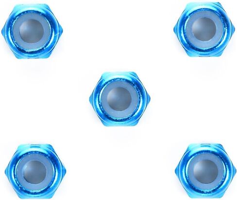 Tamiya 300054155 - DB-01 Aluminium Stop Nuts Thin 3 mm Pack of 5 Blue Anodised in Saudi Arabia