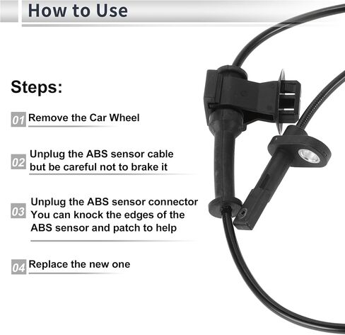 Front Left/Front Right ABS Wheel Speed Sensor for Chevrolet Camaro 2010-2015 ABS Sensor Anti-lock Braking System Sensor No.92199861 1 Pcs in Saudi Arabia