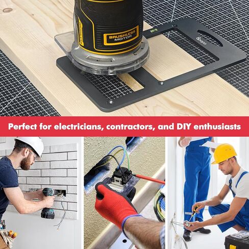 Low Voltage Mounting Bracket Template, Quick & Precise Cutout Guide for Single & Double Gang Outlets – Easy, Level Cuts for Wood Walls – No Tracing Needed in Kuwait
