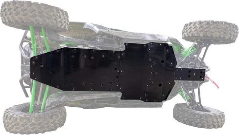 SuperATV Full Skid Plate for 2020+ Kawasaki Teryx KRX 1000 | 1/2" Thick Proprietary ARMW | Front to Back Protection | Abrasion, Break, & Bend Resistant | Countersunk Bolts | Made in the USA in Saudi Arabia