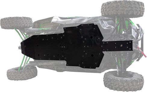SuperATV Full Skid Plate for 2020+ Kawasaki Teryx KRX 1000 | 1/2" Thick Proprietary ARMW | Front to Back Protection | Abrasion, Break, & Bend Resistant | Countersunk Bolts | Made in the USA in Saudi Arabia