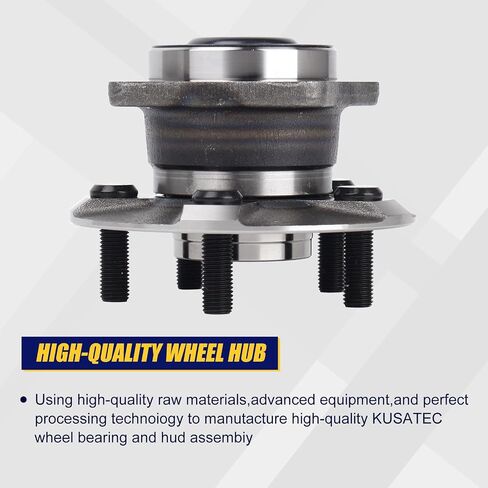 KUSATEC 512218 Rear Wheel Bearing and Hub Assembly Compatible with Toyota Celica Corolla Matrix 2000-2008, Pontiac Vibe 2003-2008, 5 Lug Bolts Without ABS in Saudi Arabia