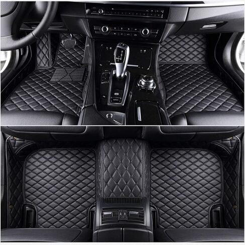 الحصير الكلمة المخصصة لسيارات BMW 1 2 3 4 5 6 7 8 سلسلة X1 X2 X3 X4 X5 X6 X7 SUV i3 i4 i8 iX iX3 M1 M2 M3 M4 M5 M6 M7 M8 X3M X4M X5M X6M GT Z4 الحصير سيارة جلدية لجميع الأحوال الجوية (أسود بالكامل) in Kuwait