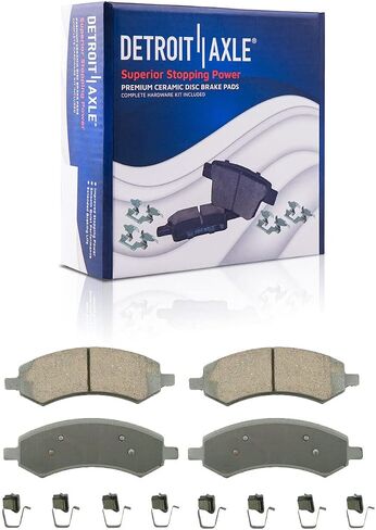Detroit Axle - Brake Kit for 2013-2018 Ram 1500 Drilled & Slotted Disc Brake Rotors Ceramic Brakes Pads 24pc Wheel Lug Nuts 2014 2015 2016 2017 Front & Rear Replacement in Saudi Arabia