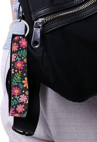 Fabric Wristlet Keychain Holder Lanyard for Keys Women Wallet and Car Accessories in Saudi Arabia