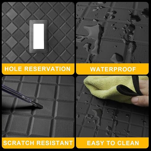 حصيرة بطانة البضائع ومسند الظهر لعام 2015-2020 شيفروليه تاهو/GMC Yukon (ليس من أجل XL) - بطانة جذع الجلود المخصصة - جميع الحصير البضائع في Chevy Tahoe/GMC Yukon 2015-2020 in Kuwait